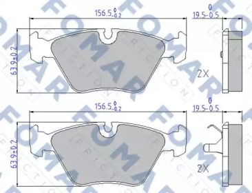 FOMAR FRICTION fo449481 -  Комплект тормозных колодок, дисковый тормоз
